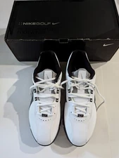 Nike Golf Shoes, Swoosh Logo, New In The Box White, Size 10 