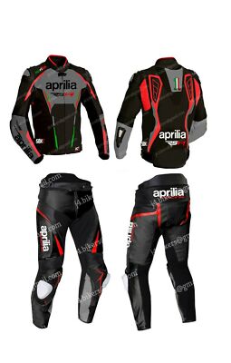 Aprilia Motorbike Leather Suit Men Motorcycle Sports Racing Leather Suits CE