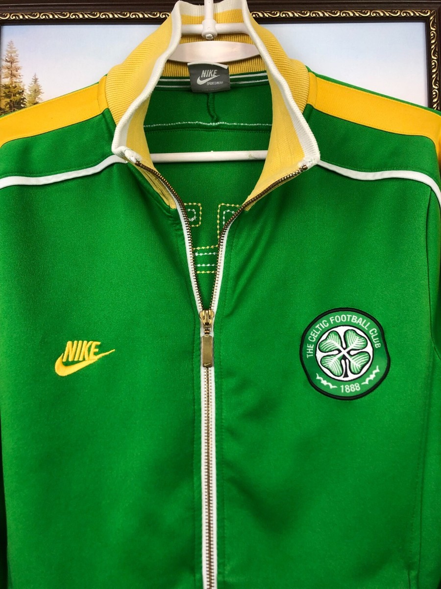 Vintage Nike Celtic Football Jacket Green Soccer Mens Track