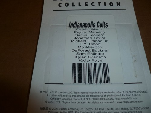 2021 Panini Donruss Factory Team Set Indianapolis Colts (11) with Rookies - Picture 2 of 2