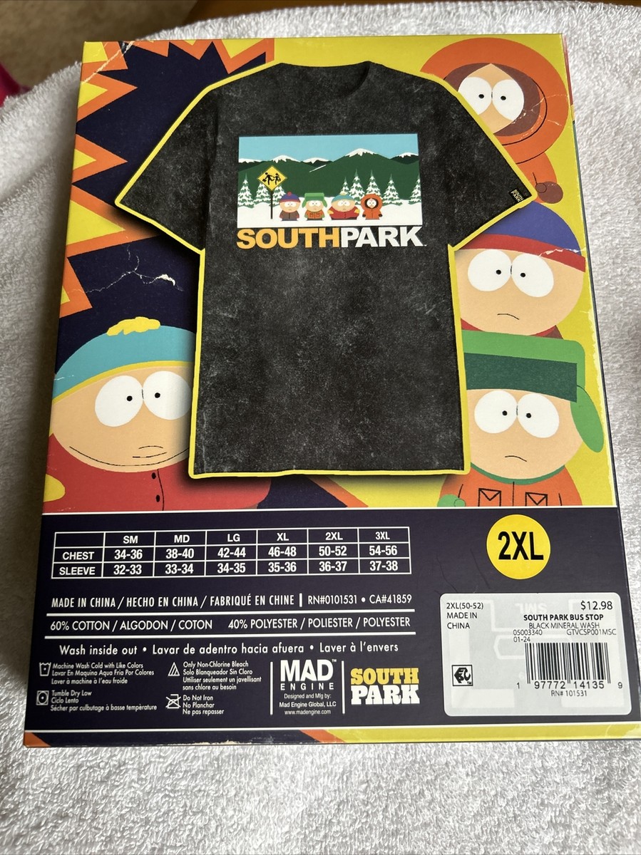 South Park Black Tshirt Comedy Central Promo TV Show 2XL T Shirt