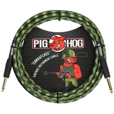 Pig Hog PCH10CF Camouflage Instrument Cable, Straight - Straight, 10FT
