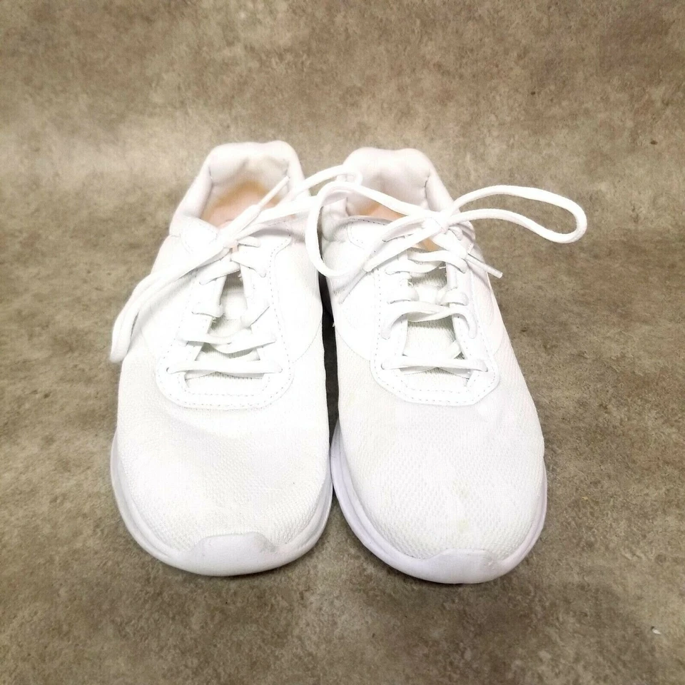 Zapatillas deportivas Athletic Works para mujer talla 7,5 blancas con cordones Foto 2 de 4