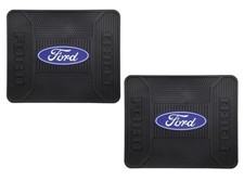 Ford Elite Series Blue Logo Car Truck Universal Fit Rubber Rear Floor Mats 2 Pcs Ford Elite Series Blue Logo Car Truck Universal Fit Rubber Rear Floor Mats 2 Pcs