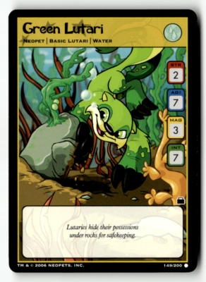 Neopets TCG - Green Lutari 149/200 - Travels in Neopia 2006 | eBay
