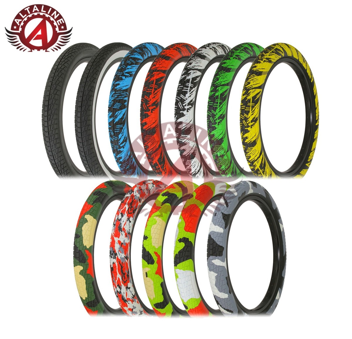 ALTALINE HIGH Performance BMX BICYCLE 20" x 2.35" DURABLE SemiSlick Graphic TIRE