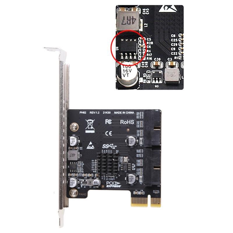 Pci E To Usb 3 0 2 Port Expansion Card Pci Express Add In Card Internal Usb 3 0 Ebay