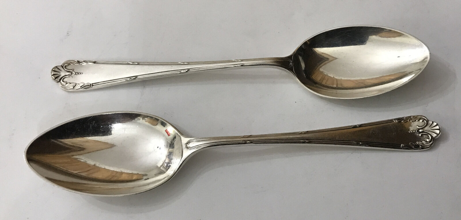 Vintage 2 Garrard & Co 20.5cm Regent Silver Plate Dessert Spoons Louis XVI Patt