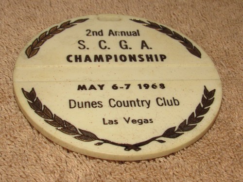 1968 South California Grocers Golf Champ Dunes Casino Course Tasche Tag Las Vegas - Bild 2 von 3