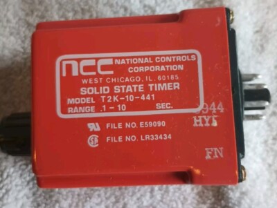 National Controls NCC T1F-10-461 Solid State Timer 0.1-10s Range 240VAC 10A New 