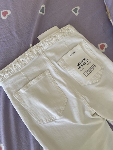 FRAME Braided Waist Le Crop Mini Boot Cut Jeans NWT Size 25 - Picture 13 of 14