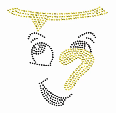 Chip and Mrs. Potts La Bella e la Bestia Strass Hot Fix Ferro da Stiro su Trasferimento