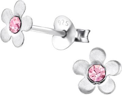 Blume Kinder Ohrringe | Kristallen 925 Silber | Mädchen Ohrstecker Schmuck | Hyp