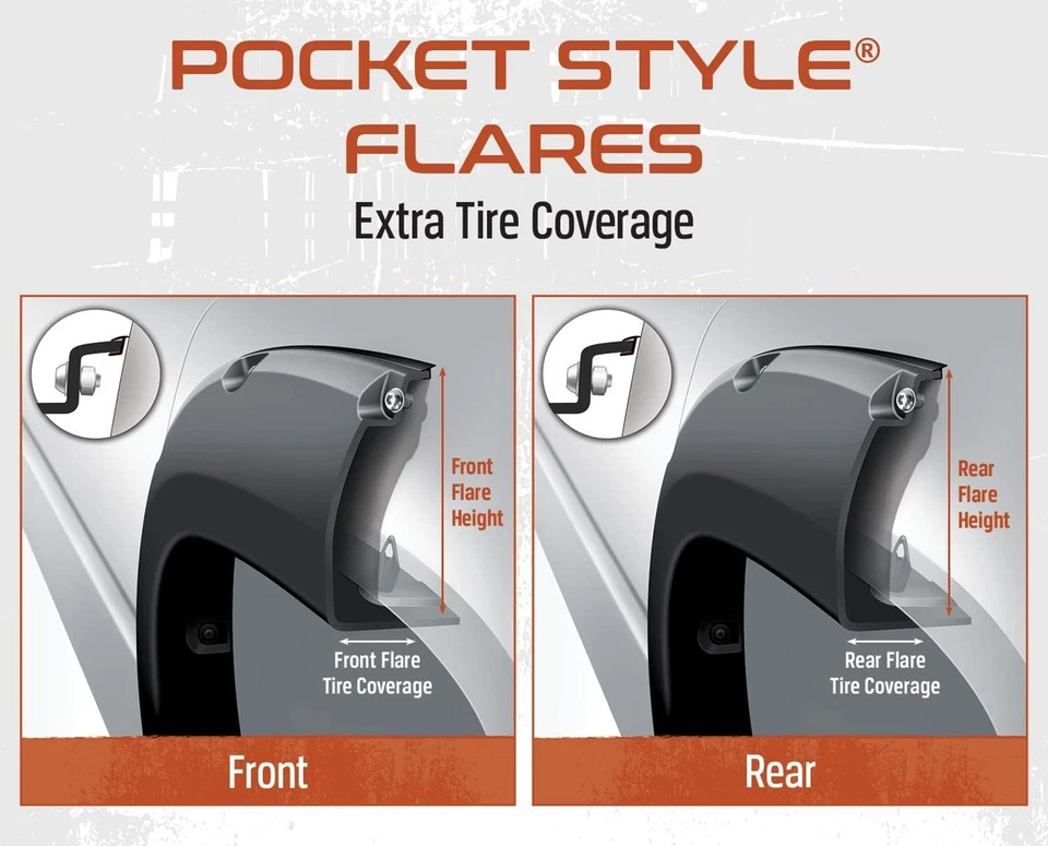 Bushwacker Pocket Front & Rear Fender Flares for 05-11 Toyota Tacoma 6'2" Bed - Изображение 4 из 4