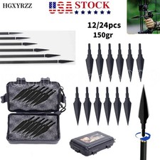12Pcs 150gr Broadheads Arrowhead 2Blade Archery Arrow Tips Screw Points Hunting