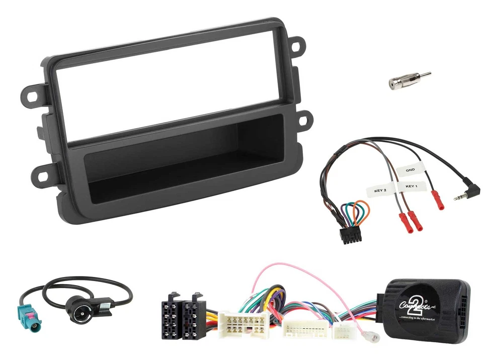 JVC DAB Lenkrad Bluetooth USB Autoradio für Dacia 2012-2021 dunkelgrau - Bild 3 von 4