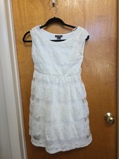 my michelle size 14 off white ivory lined communion dress missing belt