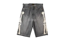 Kapital 14oz Bone Black Denim Shorts