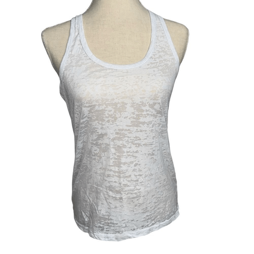 Ever Hottie Solid white sleeveless thank top round neck Cotton blend size m - Picture 2 of 8