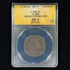 Photo of a 1799-P Large Cent from an eBay sale