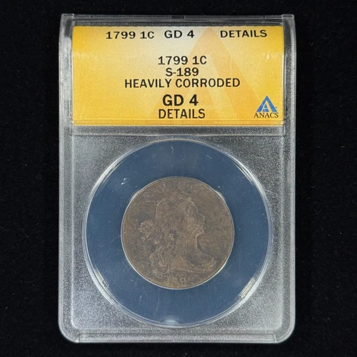 Photo of a 1799-P Large Cent from an eBay listing that sold on Jul 19, 2026