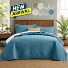 Luxury Bedspread Set 3 Piece Quilted Coverlet Bed Throw Queen King Size Bedding