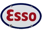 VINTAGE ESSO GASOLINE PORCELAIN SIGN GAS STATION MOTOR OIL PUMP PLATE SOHIO