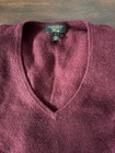 Women’s Charter Club Luxury Burgundy Red Cashmere Sweater Size Large