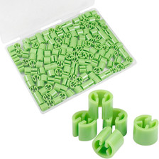 150Pcs Plastic Clothes Hanger Markers Blank Tags for 3.5Mm Rod, Light Green