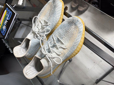 adidas Yeezy Boost 350 V2 Men's Sneaker US 11.5 White/Blue/Beige Striped