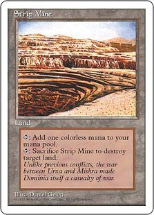 Magic MTG - Strip Mine - 4. Edition - POOR - EN