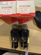 B6 Pair of Ken-Rad 6B4G dual flat plate smoke glass match pr 6A3 eq 6V fil 2A3