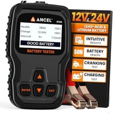 BT310 12V 24V Car Battery Tester, Lead-Acid  Lithium Battery Load Tester for