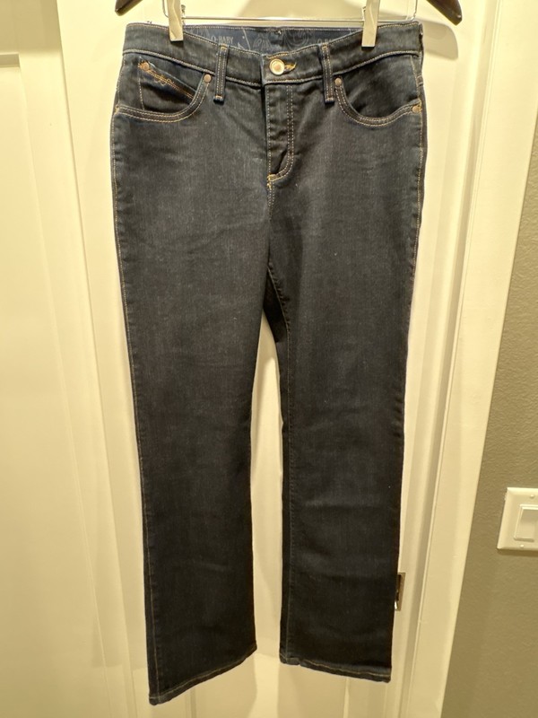Wrangler Q-Baby Jeans Womens 7/8x32 Blue Stretch No Gap Waistband WRQ20DD