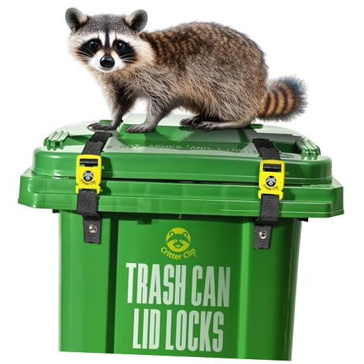 Trash Can Lid Lock-Garbage Can Lock, Trash Bin Lock for Animals, Garbage Lid