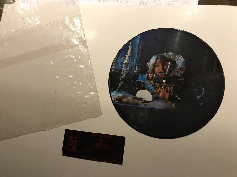 OZZY OSBOURNE 1981 Diary Of A Madman Picture Disc Vinyl KMET PROMO SIGNED  - Image 4 of 4