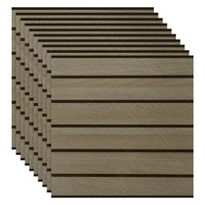 10pcs 11.8"x11.8" Peel and Stick Backsplash Wooden Wall Tiles, Gray Black