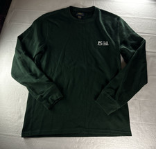 Polo Ralph Lauren Waffle Knit Sweater Men's Medium Green Thermal Sweatshirt