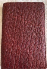 Oberon Design Leather Journal 6x9 Deeply Grained Pattern in Wine New