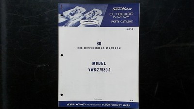 Wards Sea King Outboard Motor Parts Catalog VWB-27980-1 1966 MW-9