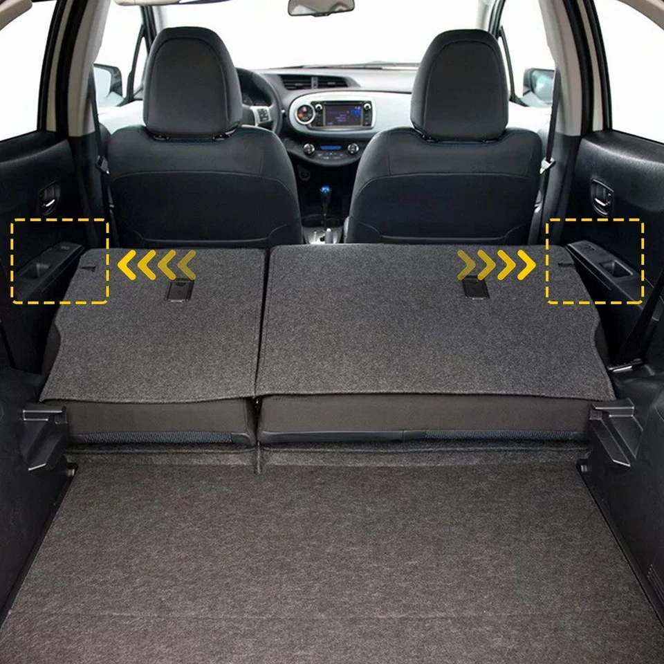 Cubierta del panel de control de ventana de puerta trasera izquierda+derecha para Toyota Yaris 2012-2014 Foto 3 de 4