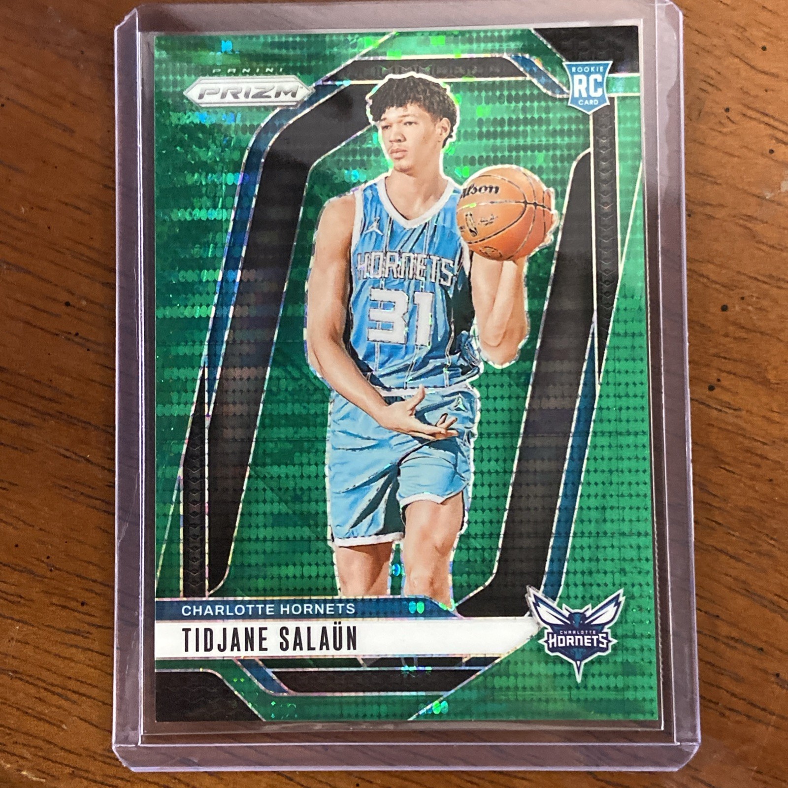 Tidjane Salaun 2024-25 Panini Prizm RC Green Pulsar /25 #262