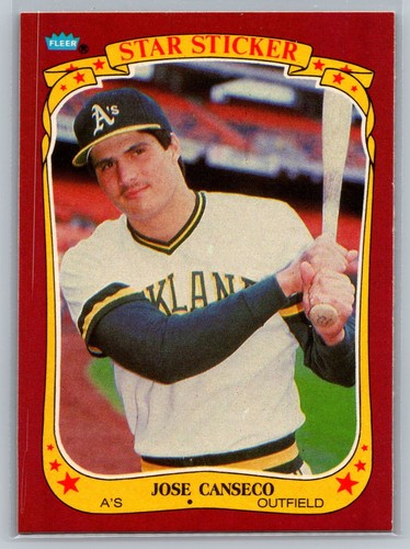 Jose Canseco #19 1986 Fleer Star Stickers card
