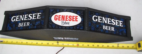 Vintage Genesee Beer Wall Light Up Beer 27" Plastic Sign