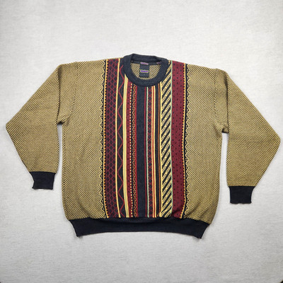Westbury Coogi Style Herren Pullover Strick Gr. XL Wolle Sweatshirt Vintage