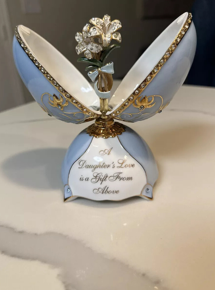 2005 Ardleigh Elliott Porcelain Egg Music Box Precious Jewel 2005 Ardleigh Elliott Porcelain Egg Music Box Precious Jewel
