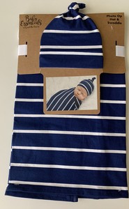 navy blue swaddle set