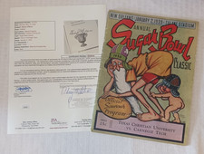 DAVEY O'BRIEN Autographed Signed JSA 8x10 Football 1939 Program TCU HEISMAN 1/1