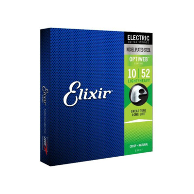 Elixir Optiweb leichte/schwere E-Gitarrensaiten 10-52