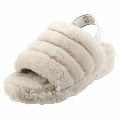 ugg grey fluff yeah slide sandals